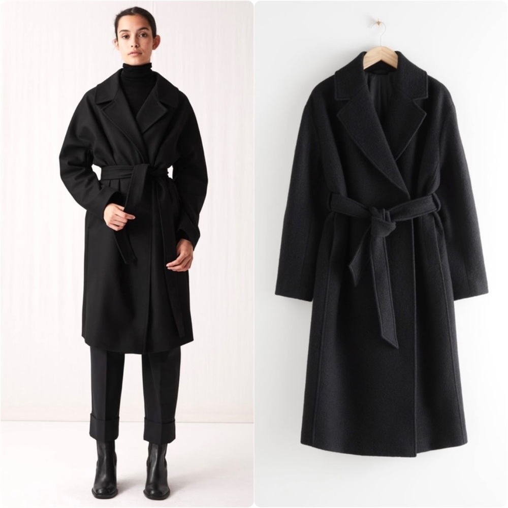 (SOLD) Zara MANTECO Premium Wool Oversized Belted Pea Coat